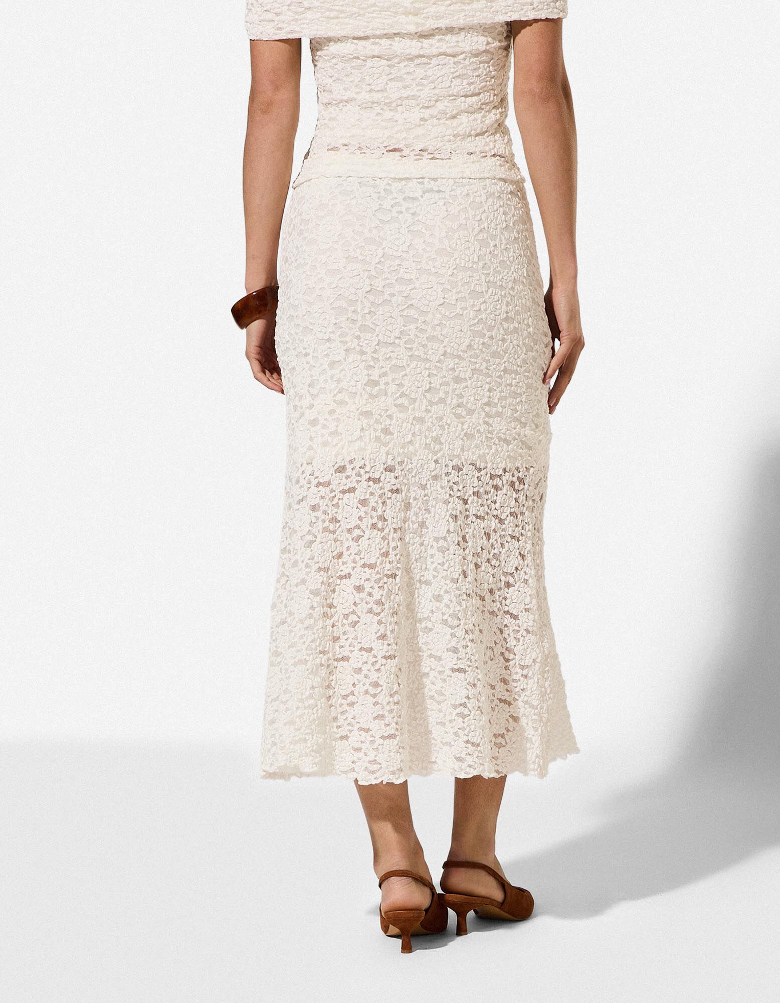 Rock - Spitzenbesatz - Off-White