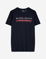 T-Shirt - Frontprint - dunkelblau