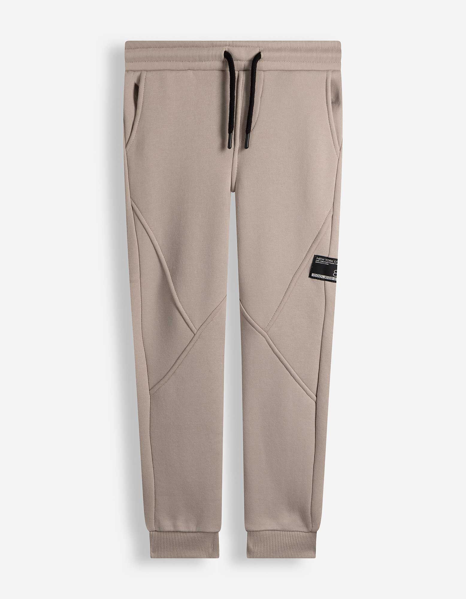 Jogginghose - Labelpatch - Beige