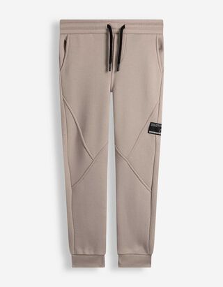 Jogginghose - Labelpatch - Beige