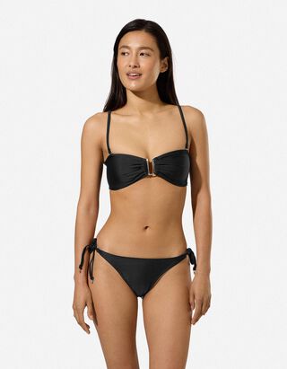 Bikinitop - Metallic details - Zwart