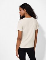 Tričko - Ozdobn&eacute; kam&iacute;nky - b&iacute;l&aacute;