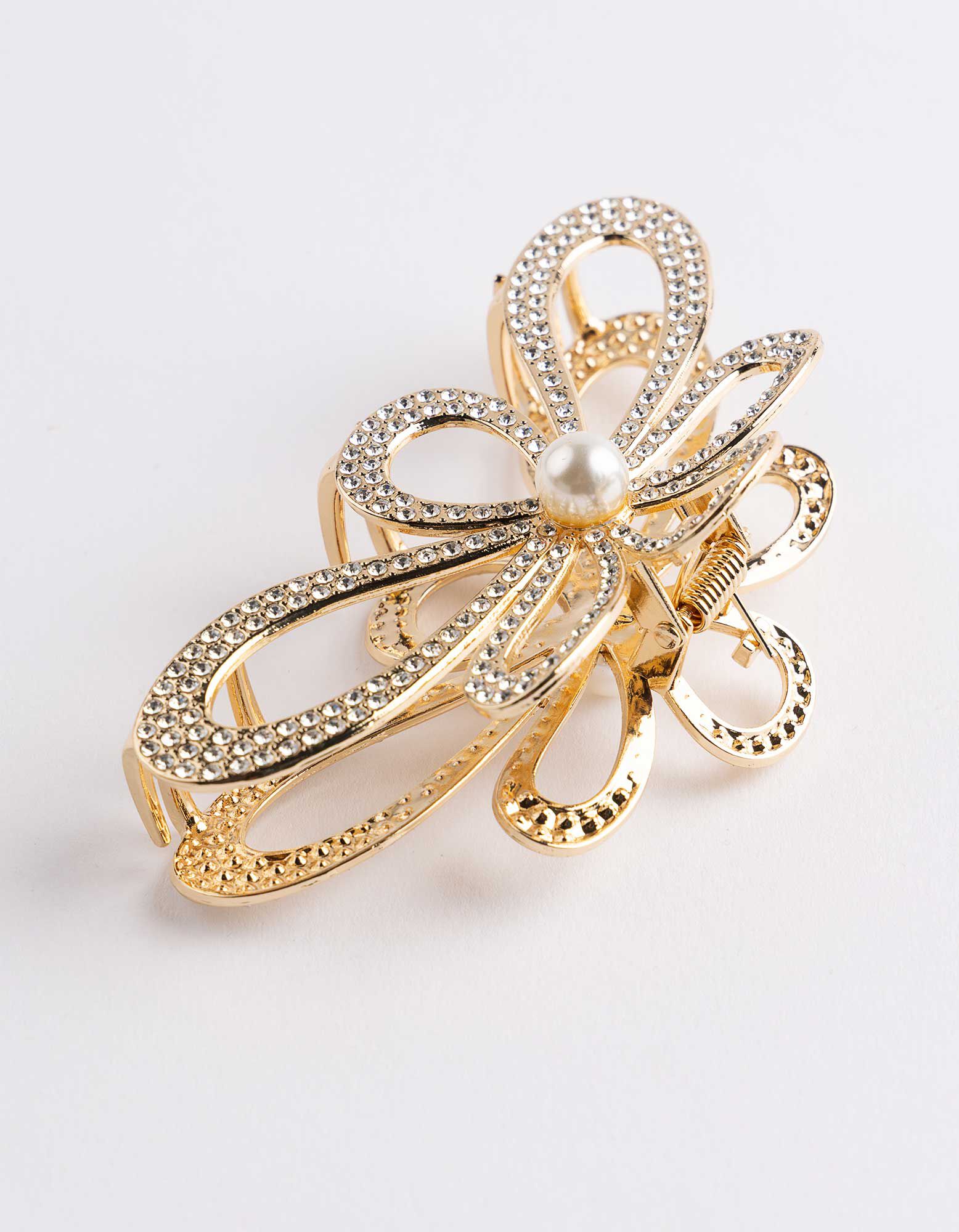Haarspeld - Strass - goud