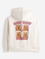 Sweatshirt - Afdrukken achteraan - Off-White