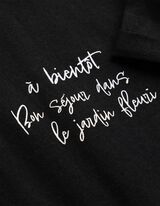 T-Shirt - Stickereien - schwarz