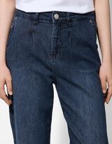 Jeans - Bundfalte - dunkelblau