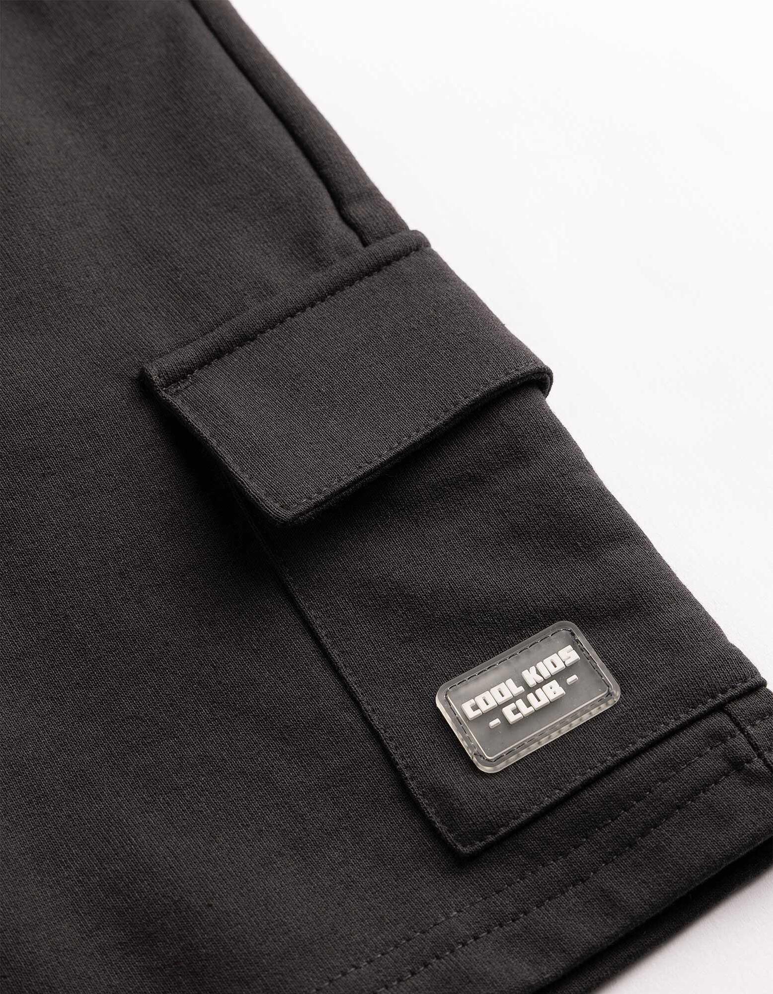 Cargoshorts - Aufgesetze Taschen - Dunkelgrau