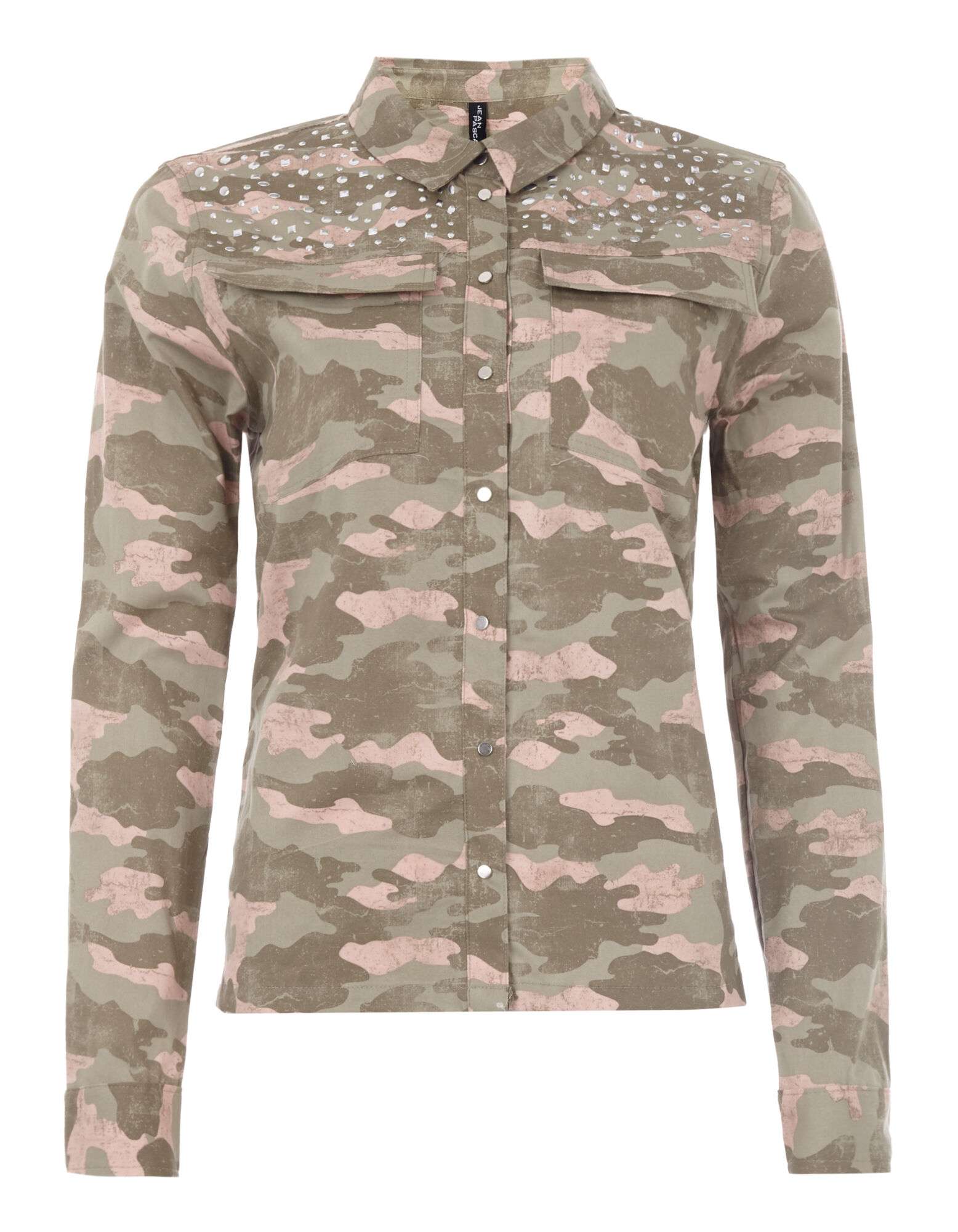 Damen Bluse mit Camouflage-Muster