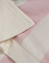 Pololangarmshirt - Streifen - weiß