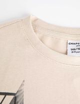 Tričko s dlhými rukávmi - Predná potlač - svetloseda