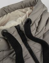 Steppweste - Kapuze - gr&uuml;n