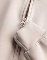 Sweatjacke - Soft-Touch - Beige