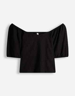 T-Shirt - Lochspitze - Schwarz