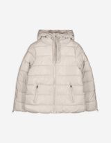 Steppjacke - Tunnelzug am Saum - beige