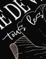 T-Shirt - Glitzerprint - schwarz