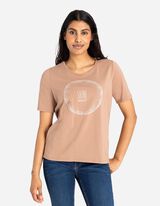 Marškinėliai - Priekinė spauda - smelio spalvos