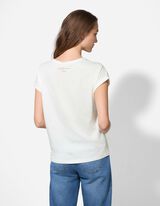 T-shirt - Borduursels - wit