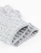 Rukavice - k&aacute;blov&yacute; &uacute;plet - svetloseda