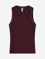 Top - Met studs - donkerlila