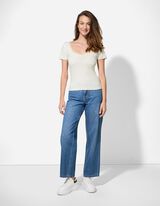 Póló - Csipkerátéttel - feher