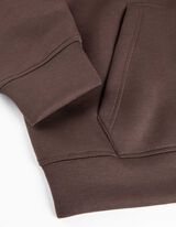 Tepláková bunda - Oversized Fit - tmavohneda