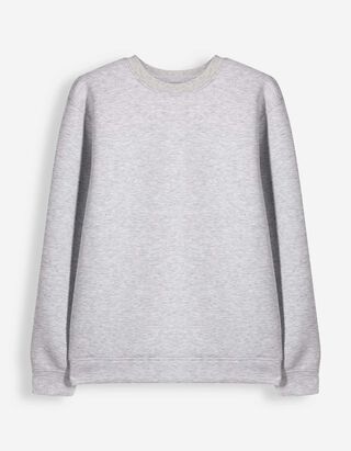 Mikina - Nadměrn&yacute; střih Oversized Fit - Světle &scaron;ed&aacute;