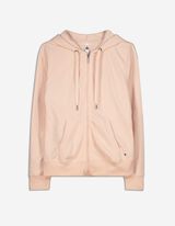 Felpa aperta - Cappuccio con coulisse - rosa