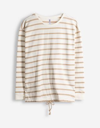 Sweatshirt - Regulierbarer Saum - wei&szlig;