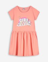 Rochie - Imprimeu sclipici - Portocaliu