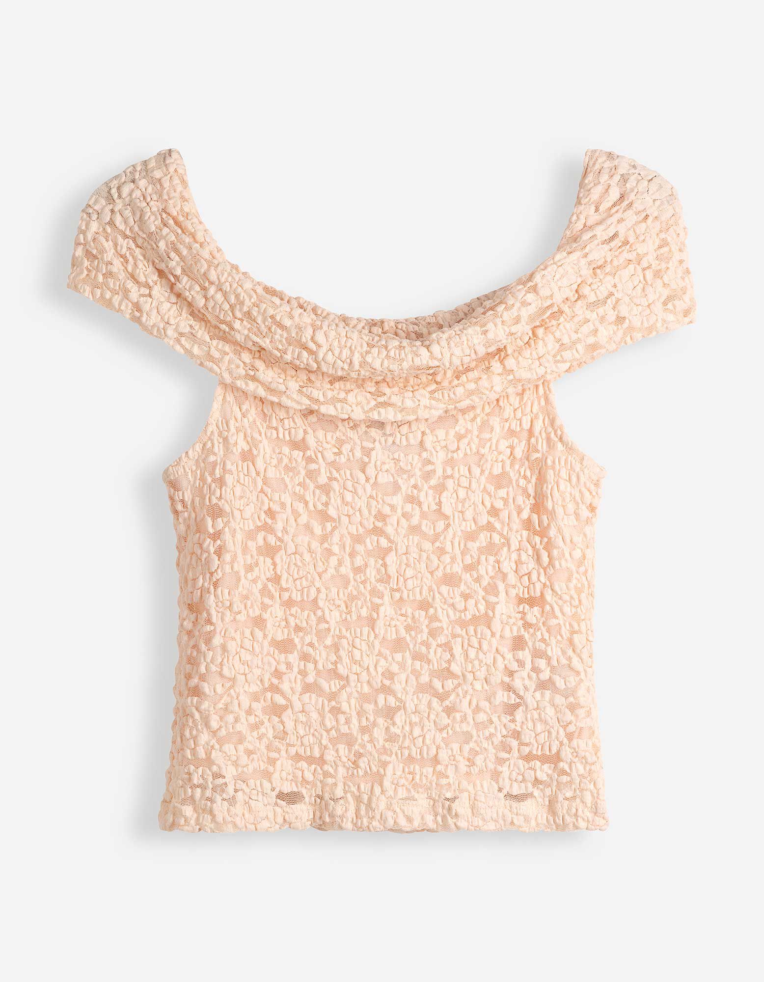 T-shirt - Dentelle - rose