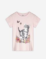 T-shirt - Glitterprint - roze
