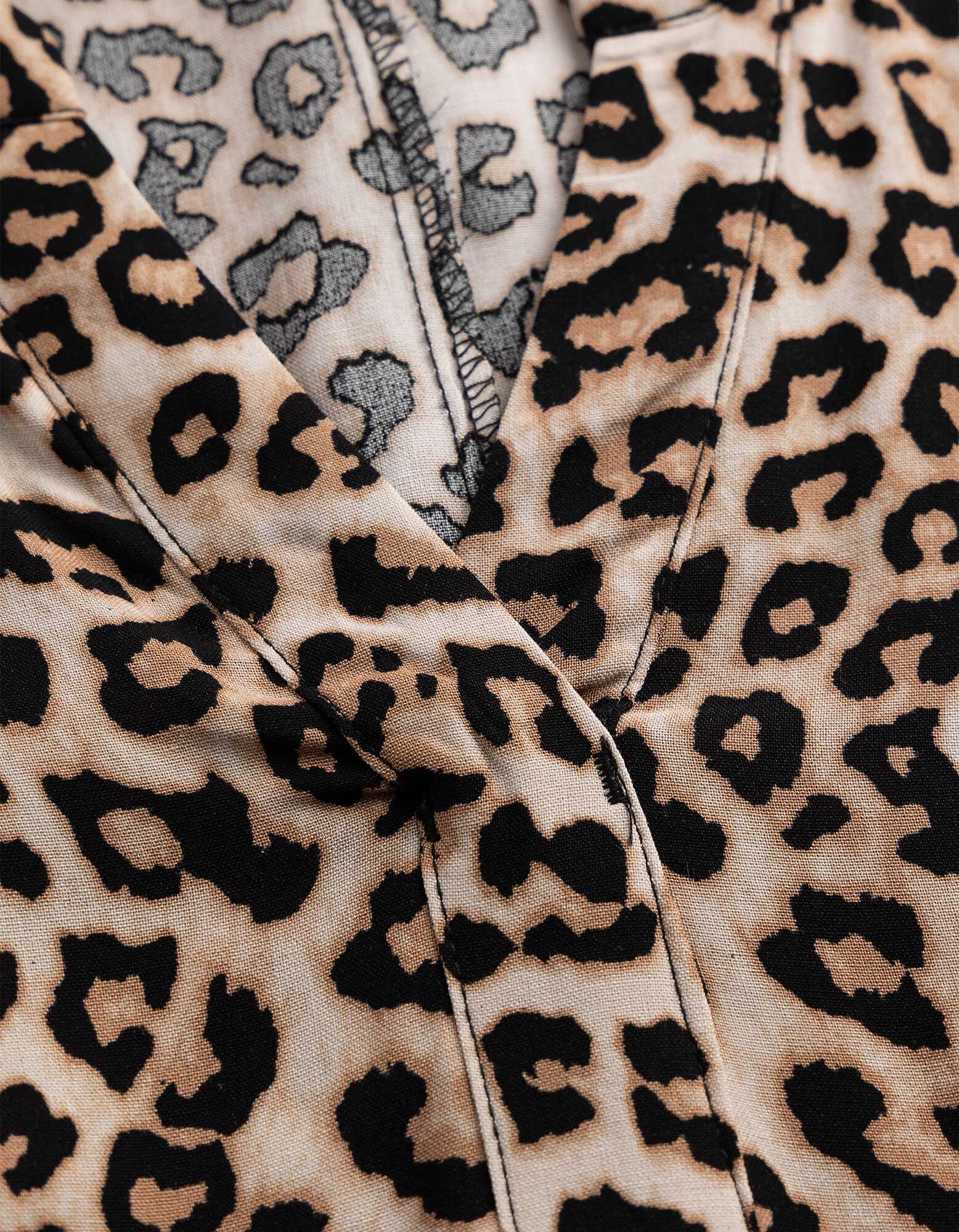 Robe - Imprim&eacute; all-over - beige