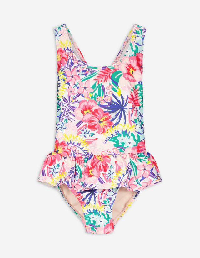 Costume da bagno - Volant - bianco