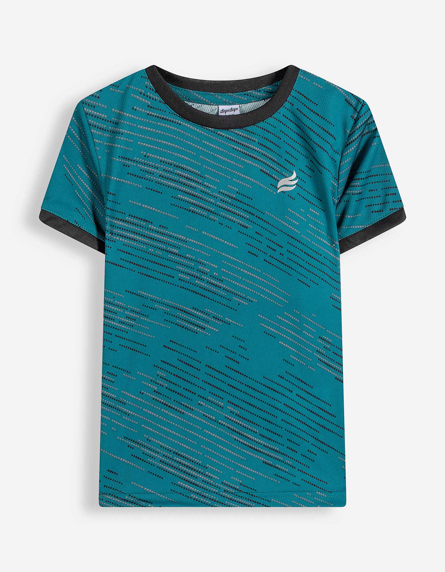 Souprava trička a kalhot - Potisk po cel&eacute; plo&scaron;e - Modra