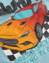 T-shirt - Stampa frontale - celeste