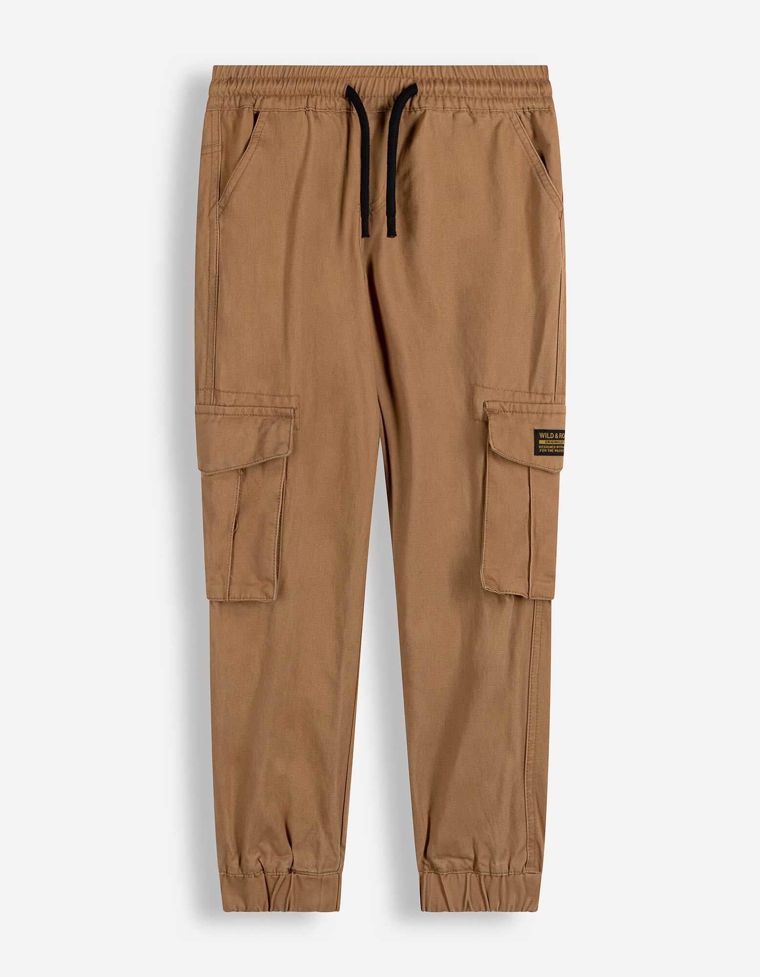 Jogpants - Aufgesetze Taschen - Braun