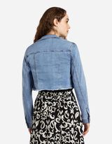 Teksajakk - l&uuml;hendatud - helesinine