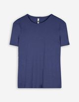 T-Shirt - einfarbig - blau
