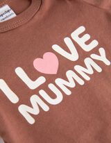 Hosszú ujjú body - Nyomott minta - világos barna