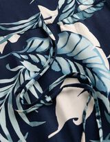 Maxikleid - Allover-Print - dunkelblau