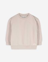 Sweatshirt - Baumwoll-Mix - weiß