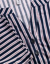 Bluse - Allover-Muster - dunkelblau