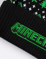 Muts met pompon - Minecraft - zwart