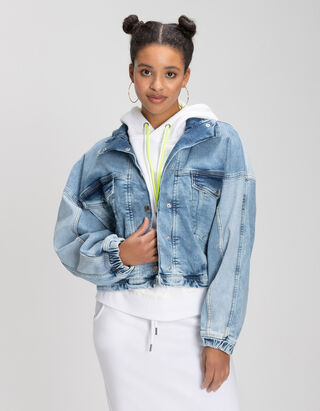 Veste en jean - Coupe oversize - Bleu clair