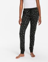 Pidžama pantalone - Vrpca na porubu - tamno-zelena