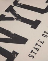 Felpa - Scritta - beige