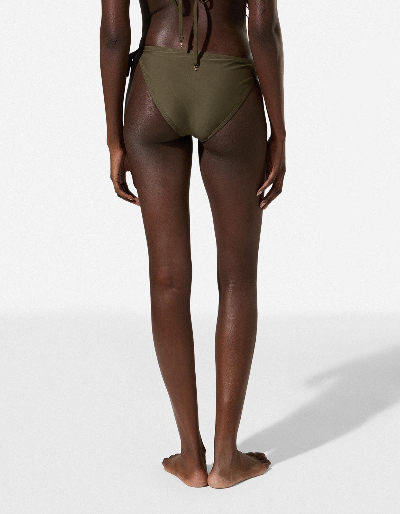 Badehose - Metallic-Details - Khaki