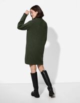 Kleid - Rollkragen - Dunkelgr&uuml;n