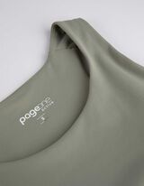 Cropped Top - Soft-Touch - dunkelgr&uuml;n