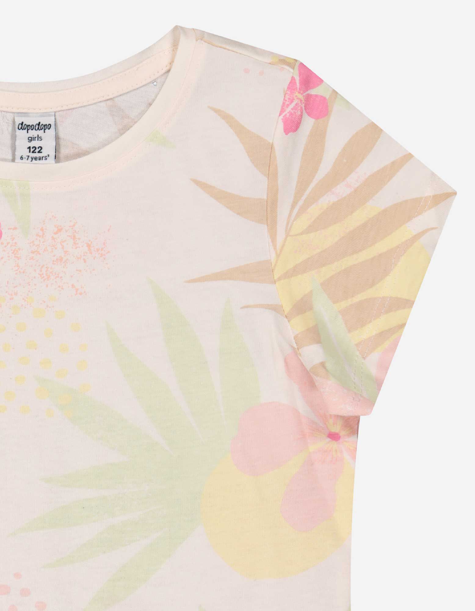 T-shirt - Bloemenmotief - roze